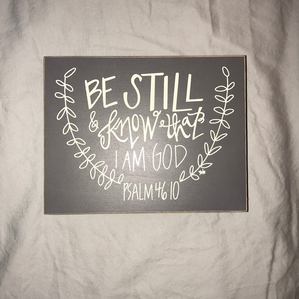 Wooden Psalm 46:10 sign